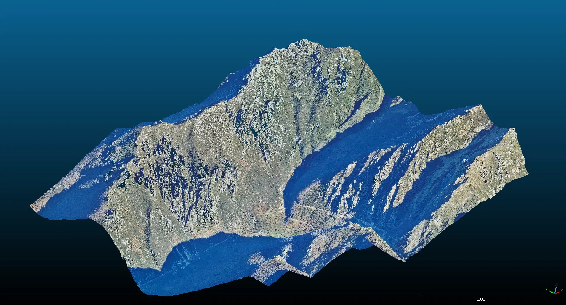 Ines PointCloudEngine: point cloud mountain